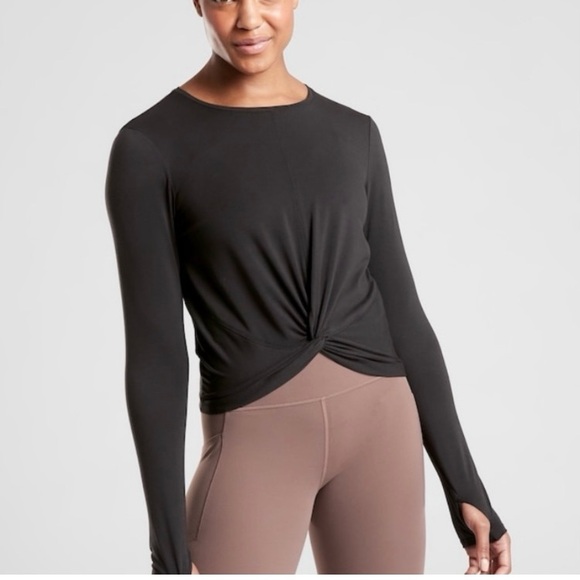 Athleta Essence twist tie long sleeve shirt - Picture 2 of 2